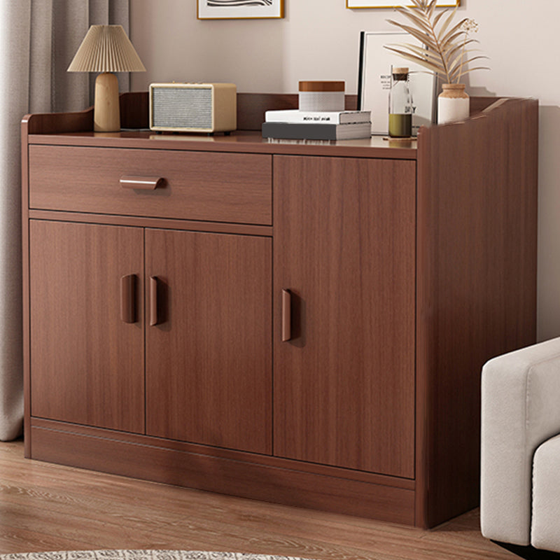 Modern Rectangle Accent Cabinet Bar Pulls Accent Cabinet with Drawer 39"L x 13"W x 31"H Nut-Brown 2 Clearhalo 'Cabinets & Chests' 'cabinets_chests' 'furn' 'furn_cabinets_chests' 'Furniture' 'Living Room Furniture' 7446771