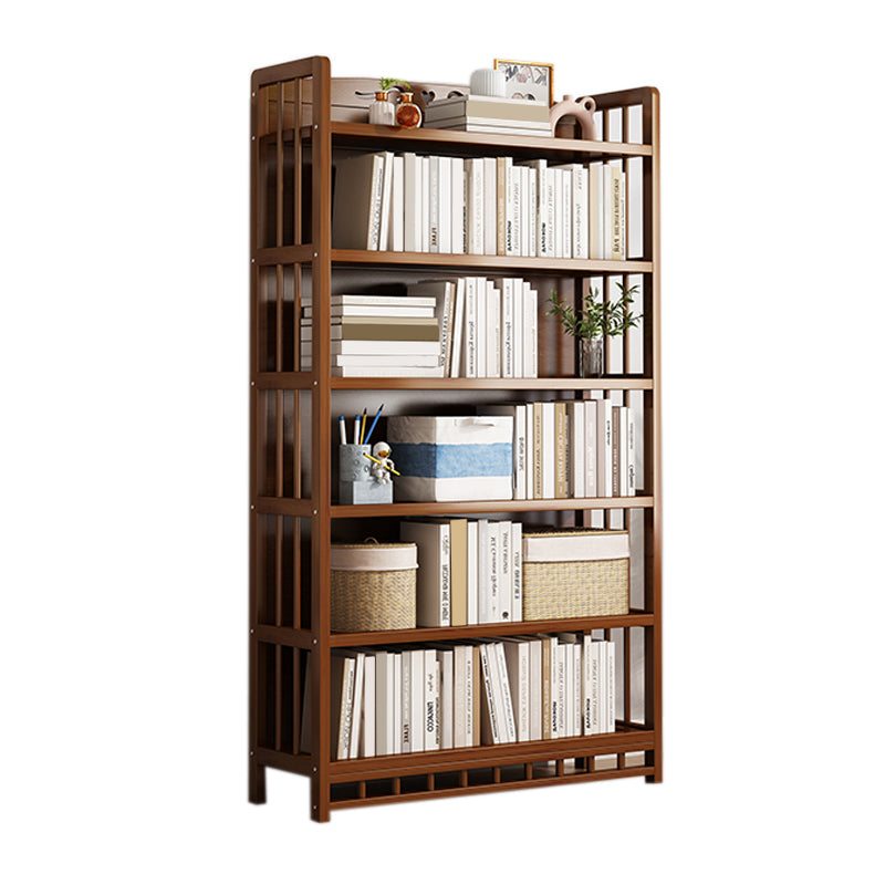 Mid-Century Modern Brown Accent Chest Wood Rectangle Accent Chest with Shelves 35.4"L x 9.8"W x 69.7"H Drawer Not Included Cabinet Not Included Clearhalo 'Cabinets & Chests' 'cabinets_chests' 'furn' 'furn_cabinets_chests' 'Furniture' 'Living Room Furniture' 7446798