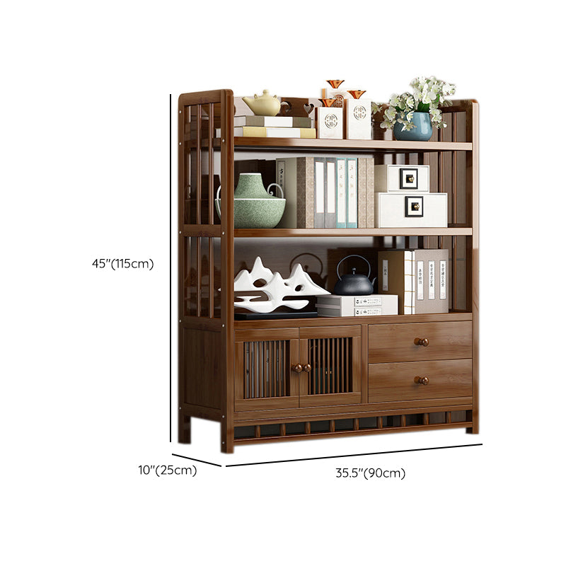 Mid-Century Modern Brown Accent Chest Wood Rectangle Accent Chest with Shelves Clearhalo 'Cabinets & Chests' 'cabinets_chests' 'furn' 'furn_cabinets_chests' 'Furniture' 'Living Room Furniture' 7446823