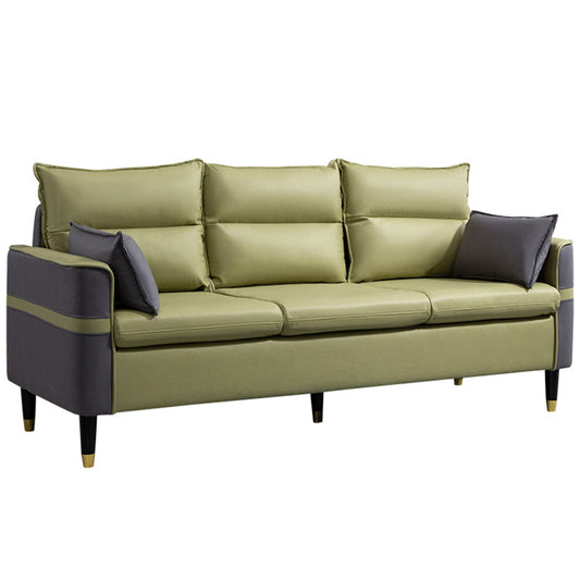 Square Arm Sofa Pillows Back Stationary Seating for Living Room