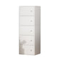 Knobs Accent Cabinet Manufactured Wood Modern Cabinet with Doors 16"L x 10"W x 49"H White Clearhalo 'Cabinets & Chests' 'cabinets_chests' 'furn' 'furn_cabinets_chests' 'Furniture' 'Living Room Furniture' 7446885