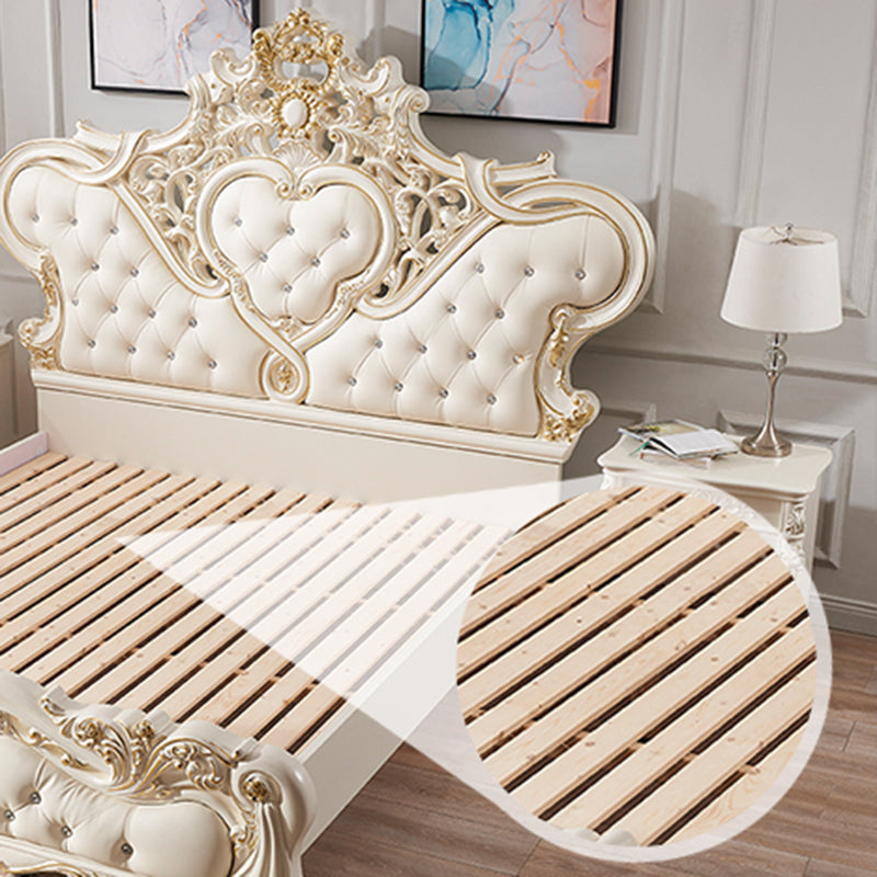 Cabina cubierta de cama con cama victoriana cabecera con mechón de madera de pino mechón