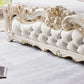 Victorian Standard Bed Upholstered Headboard Tufted Panel Bed