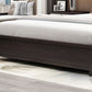 Mid-Century Modern Standard Bed Upholstered Headboard Ash Panel Bed