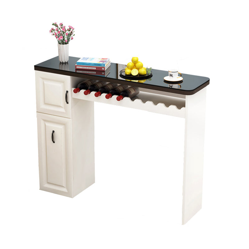 Table de salle à manger de bar contemporaine Table de comptoir rectangulaire d'intérieur