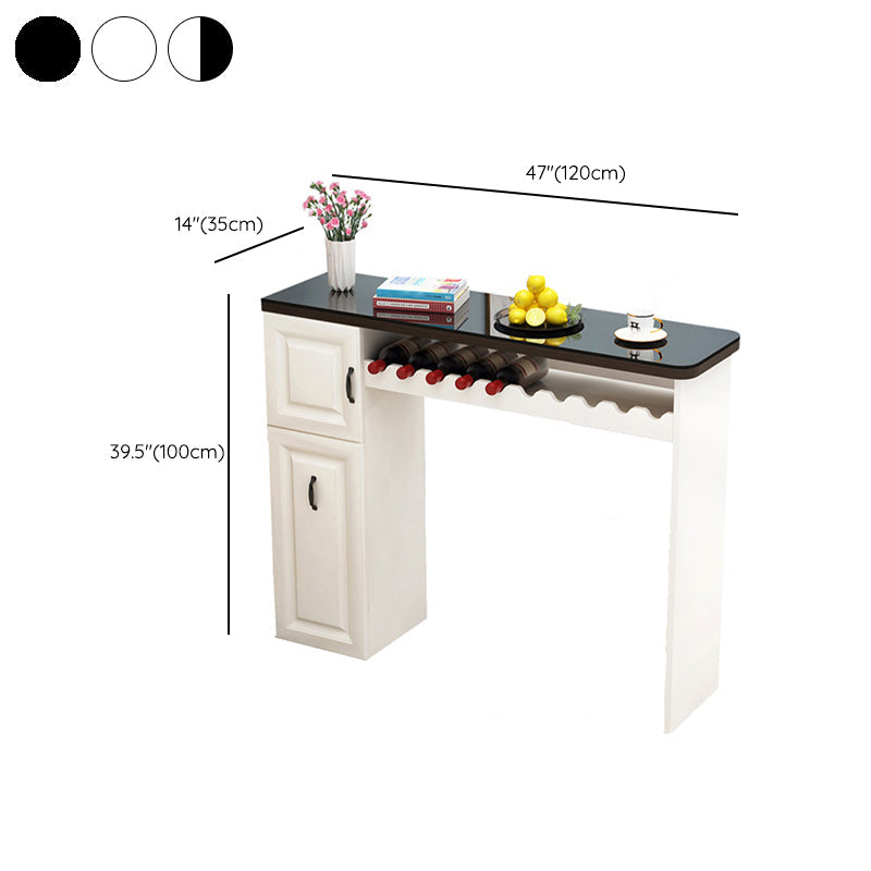 Table de salle à manger de bar contemporaine Table de comptoir rectangulaire d'intérieur
