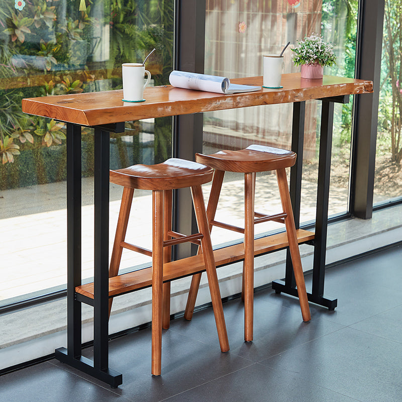 Rectangle Bar Height Pub Table Industrial Pub Height Dining Table Clearhalo 'Bar Furniture' 'Bar Tables' 'bar_tables' 'furn' 'furn_bar_tables' 'Furniture' 'Kitchen & Dining Furniture' 7448771