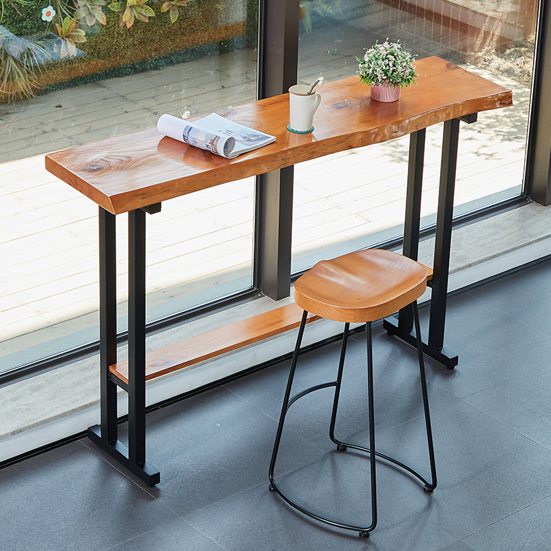 Rectangle Bar Height Pub Table Industrial Pub Height Dining Table Clearhalo 'Bar Furniture' 'Bar Tables' 'bar_tables' 'furn' 'furn_bar_tables' 'Furniture' 'Kitchen & Dining Furniture' 7448772