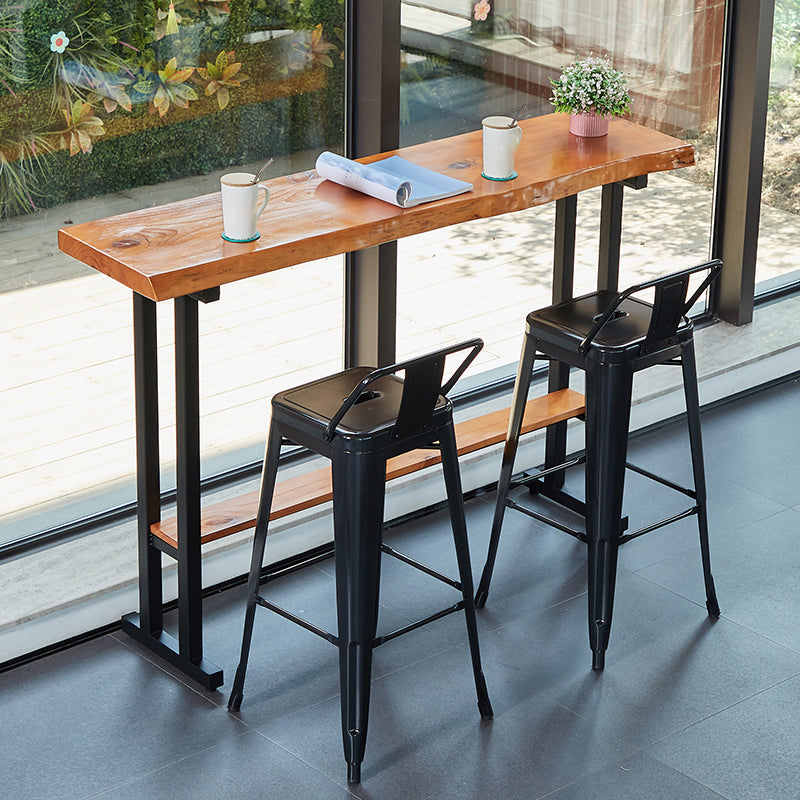 Rectangle Bar Height Pub Table Industrial Pub Height Dining Table Clearhalo 'Bar Furniture' 'Bar Tables' 'bar_tables' 'furn' 'furn_bar_tables' 'Furniture' 'Kitchen & Dining Furniture' 7448773