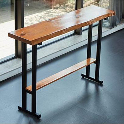 Rectangle Bar Height Pub Table Industrial Pub Height Dining Table Without Chairs Clearhalo 'Bar Furniture' 'Bar Tables' 'bar_tables' 'furn' 'furn_bar_tables' 'Furniture' 'Kitchen & Dining Furniture' 7448774
