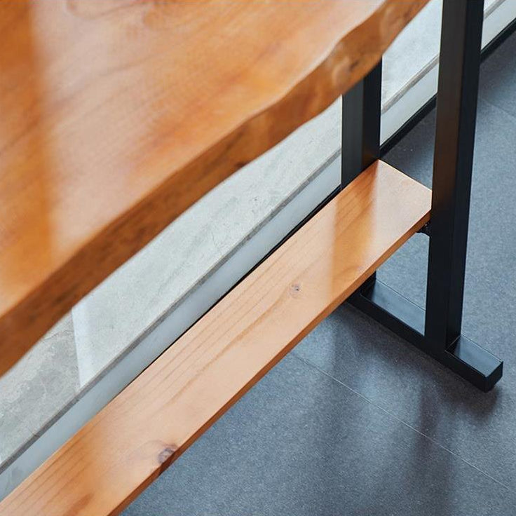 Rectangle Bar Height Pub Table Industrial Pub Height Dining Table Clearhalo 'Bar Furniture' 'Bar Tables' 'bar_tables' 'furn' 'furn_bar_tables' 'Furniture' 'Kitchen & Dining Furniture' 7448778