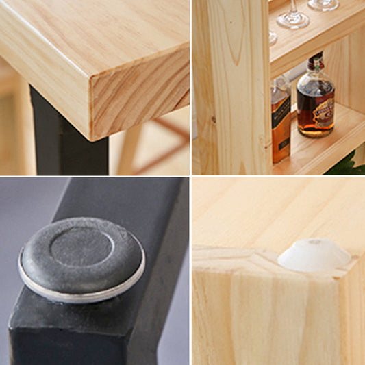 Tavolo da pranzo a barre contemporaneo interno tavolo da bar in legno di pino rettangolo