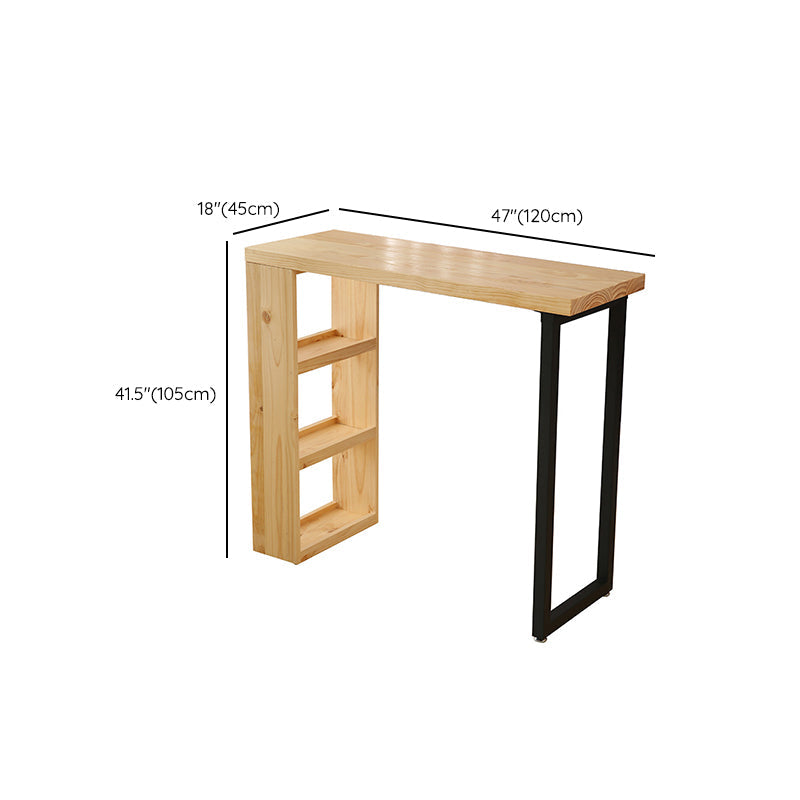 Indoor Contemporary Bar Dining Table Rectangle Pine Wood Bar Table Clearhalo 'Bar Furniture' 'Bar Tables' 'bar_tables' 'furn' 'furn_bar_tables' 'Furniture' 'Kitchen & Dining Furniture' 7448804