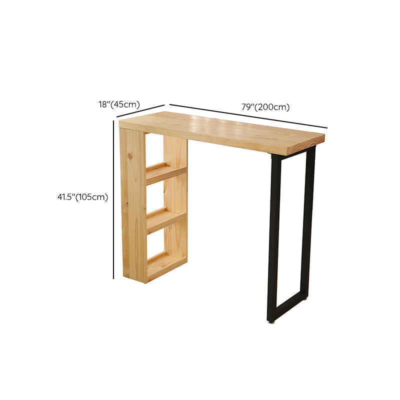 Indoor Contemporary Bar Dining Table Rectangle Pine Wood Bar Table Clearhalo 'Bar Furniture' 'Bar Tables' 'bar_tables' 'furn' 'furn_bar_tables' 'Furniture' 'Kitchen & Dining Furniture' 7448808
