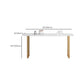 Glam Pub Height Dining Table White and Gold Counter Height Table Clearhalo 'Bar Furniture' 'Bar Tables' 'bar_tables' 'furn' 'furn_bar_tables' 'Furniture' 'Kitchen & Dining Furniture' 7448821