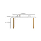 Glam Pub Height Dining Table White and Gold Counter Height Table Clearhalo 'Bar Furniture' 'Bar Tables' 'bar_tables' 'furn' 'furn_bar_tables' 'Furniture' 'Kitchen & Dining Furniture' 7448822