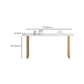 Glam Pub Height Dining Table White and Gold Counter Height Table Clearhalo 'Bar Furniture' 'Bar Tables' 'bar_tables' 'furn' 'furn_bar_tables' 'Furniture' 'Kitchen & Dining Furniture' 7448823