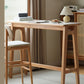 Mesa de comedor contemporánea con caballete, mesa de taburete de bar de madera maciza