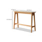 Mesa de comedor contemporánea con caballete, mesa de taburete de bar de madera maciza