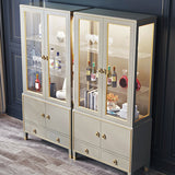 Luxury Floor Wine Rack Solid Wood Wine Bottle Rack with Glass Doors Clearhalo 'furn' 'furn_wine_racks' 'Furniture' 'Kitchen & Dining Furniture' 'Wine Racks' 'wine_racks' 7448898