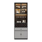 Modern Floor Wine Rack Glass Door Wine Bottle Rack for Living Room, without Lights