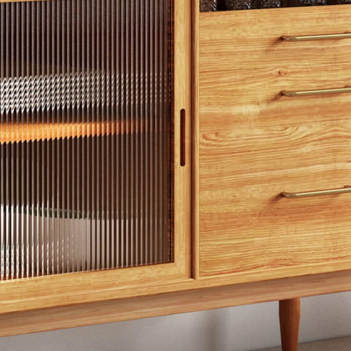 Mesa de pino de pino de mesa moderna con puertas para la cocina