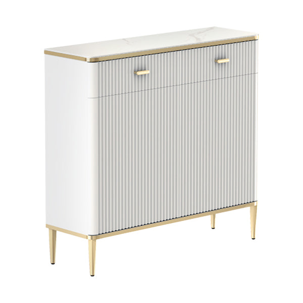 Glam Sideboard Table Stone Sideboard Cabinet with Doors for Kitchen 31"L x 10"W x 31"H Clearhalo 'buffet_sideboard' 'Buffets & Sideboards' 'furn' 'furn_buffet_sideboard' 'Furniture' 'Kitchen & Dining Furniture' 7449108