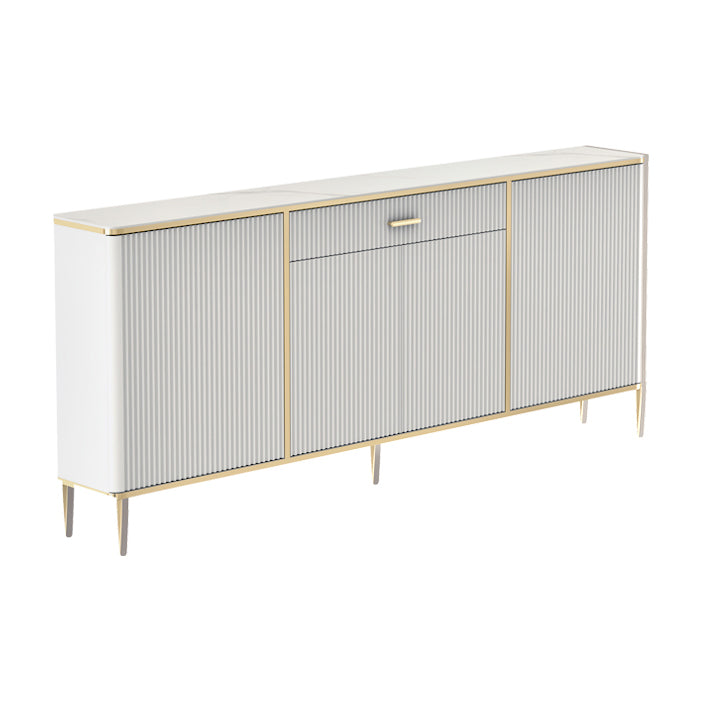 Glam Sideboard Table Stone Sideboard Cabinet with Doors for Kitchen 70"L x 10"W x 31"H Clearhalo 'buffet_sideboard' 'Buffets & Sideboards' 'furn' 'furn_buffet_sideboard' 'Furniture' 'Kitchen & Dining Furniture' 7449116