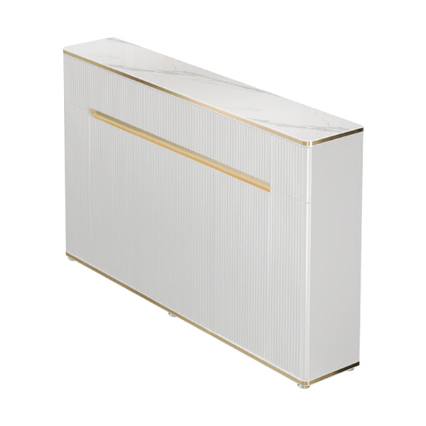 Glam Sideboard Table Stone Sideboard Cabinet with Doors for Kitchen 55.1"L x 9.8"W x 33.5"H Clearhalo 'buffet_sideboard' 'Buffets & Sideboards' 'furn' 'furn_buffet_sideboard' 'Furniture' 'Kitchen & Dining Furniture' 7449119