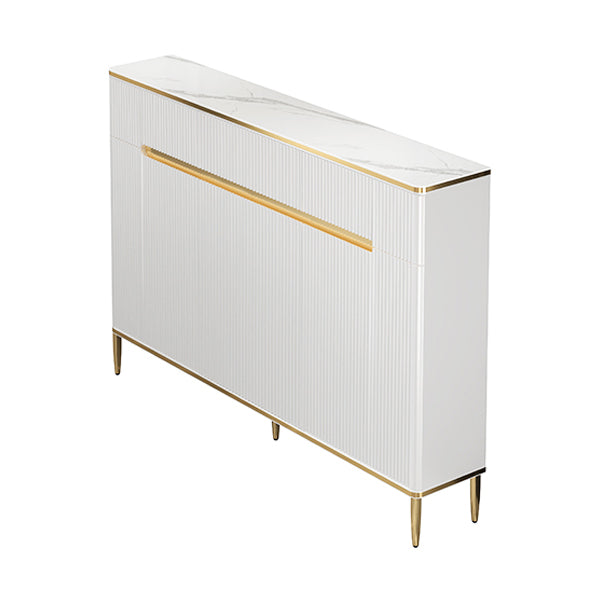 Glam Sideboard Table Stone Sideboard Cabinet with Doors for Kitchen 55"L x 10"W x 38"H Clearhalo 'buffet_sideboard' 'Buffets & Sideboards' 'furn' 'furn_buffet_sideboard' 'Furniture' 'Kitchen & Dining Furniture' 7449124