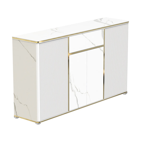 Glam Sideboard Table Stone Sideboard Cabinet with Doors for Kitchen Clearhalo 'buffet_sideboard' 'Buffets & Sideboards' 'furn' 'furn_buffet_sideboard' 'Furniture' 'Kitchen & Dining Furniture' 7449126