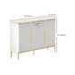 Glam Sideboard Table Stone Sideboard Cabinet with Doors for Kitchen Clearhalo 'buffet_sideboard' 'Buffets & Sideboards' 'furn' 'furn_buffet_sideboard' 'Furniture' 'Kitchen & Dining Furniture' 7449130