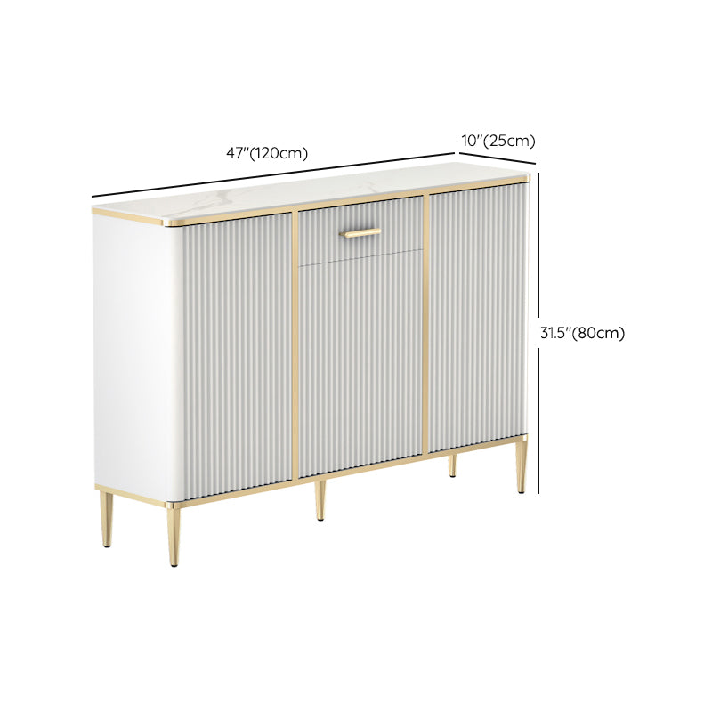 Glam Sideboard Table Stone Sideboard Cabinet with Doors for Kitchen Clearhalo 'buffet_sideboard' 'Buffets & Sideboards' 'furn' 'furn_buffet_sideboard' 'Furniture' 'Kitchen & Dining Furniture' 7449130