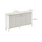 Glam Sideboard Table Stone Sideboard Cabinet with Doors for Kitchen Clearhalo 'buffet_sideboard' 'Buffets & Sideboards' 'furn' 'furn_buffet_sideboard' 'Furniture' 'Kitchen & Dining Furniture' 7449131