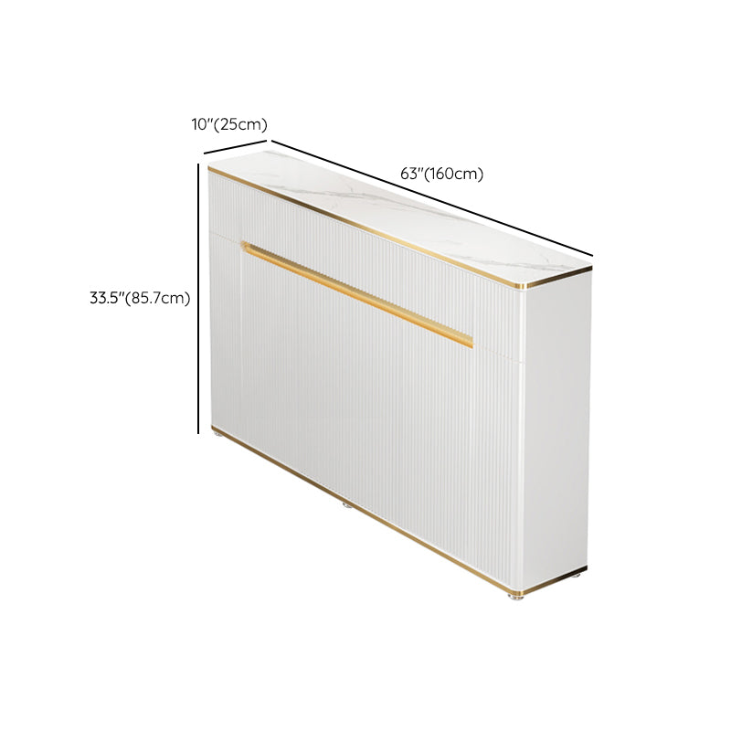 Glam Sideboard Table Stone Sideboard Cabinet with Doors for Kitchen Clearhalo 'buffet_sideboard' 'Buffets & Sideboards' 'furn' 'furn_buffet_sideboard' 'Furniture' 'Kitchen & Dining Furniture' 7449133