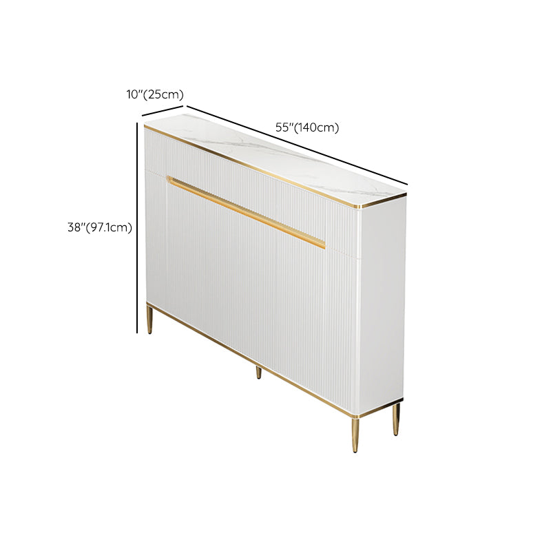 Glam Sideboard Table Stone Sideboard Cabinet with Doors for Kitchen Clearhalo 'buffet_sideboard' 'Buffets & Sideboards' 'furn' 'furn_buffet_sideboard' 'Furniture' 'Kitchen & Dining Furniture' 7449135