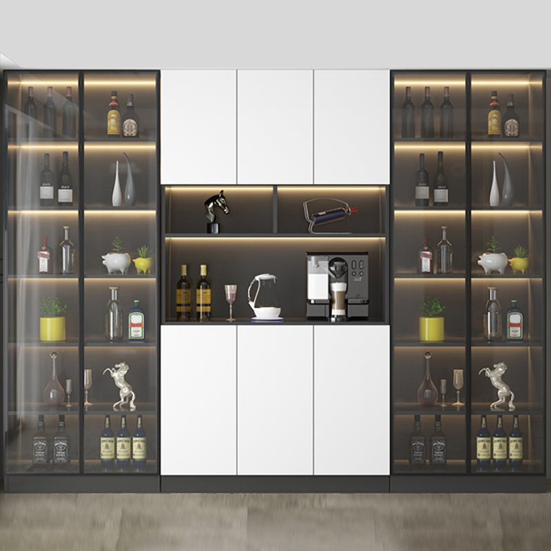 Modern Sideboard Cabinet Faux Wood Sideboard with Doors for Kitchen Clearhalo 'buffet_sideboard' 'Buffets & Sideboards' 'furn' 'furn_buffet_sideboard' 'Furniture' 'Kitchen & Dining Furniture' 7449248