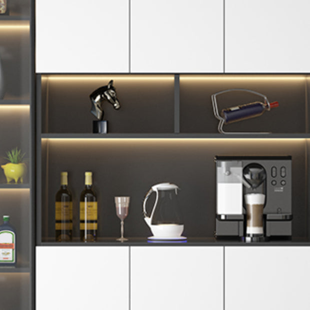 Modern Sideboard Cabinet Faux Wood Sideboard with Doors for Kitchen Clearhalo 'buffet_sideboard' 'Buffets & Sideboards' 'furn' 'furn_buffet_sideboard' 'Furniture' 'Kitchen & Dining Furniture' 7449255