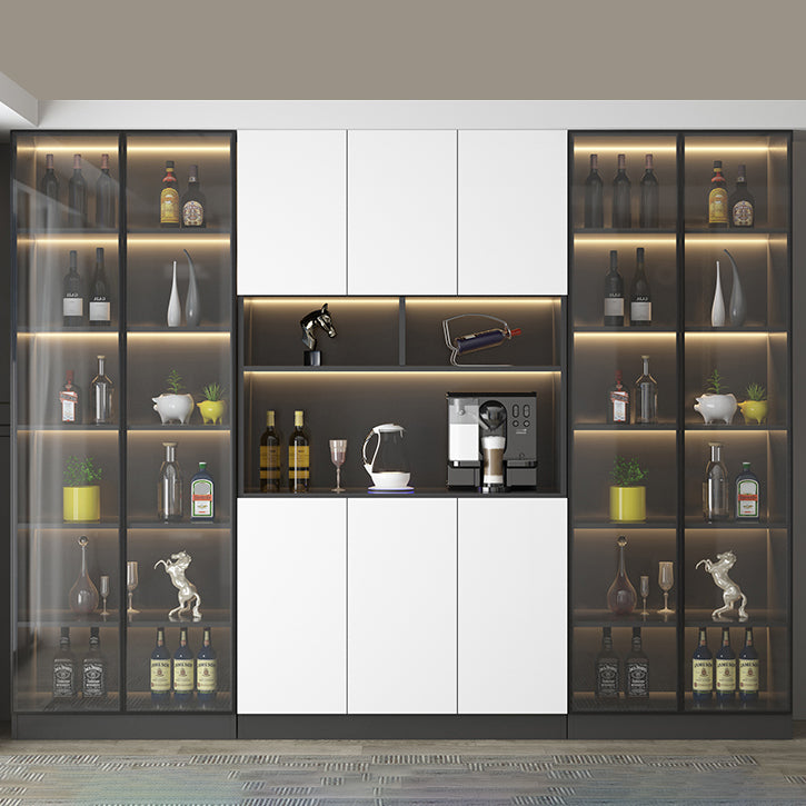 Modern Sideboard Cabinet Faux Wood Sideboard with Doors for Kitchen Clearhalo 'buffet_sideboard' 'Buffets & Sideboards' 'furn' 'furn_buffet_sideboard' 'Furniture' 'Kitchen & Dining Furniture' 7449257