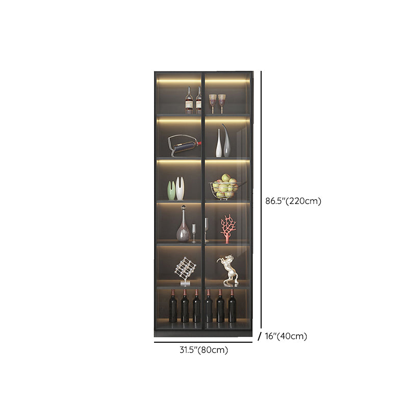 Modern Sideboard Cabinet Faux Wood Sideboard with Doors for Kitchen Clearhalo 'buffet_sideboard' 'Buffets & Sideboards' 'furn' 'furn_buffet_sideboard' 'Furniture' 'Kitchen & Dining Furniture' 7449262