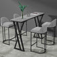 Bartisch-Set aus Stein im modernen Stil, 1/2/5-teilig, rechteckiges Pub-Set für den Innenbereich