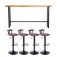 Industrial Style Pub Dining Set 1/2/5/9 Pcs Rectangular Solid Wood Pub Set for Home