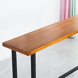 Industrial Style Pub Dining Set 1/2/5/9 Pcs Rectangular Solid Wood Pub Set for Home