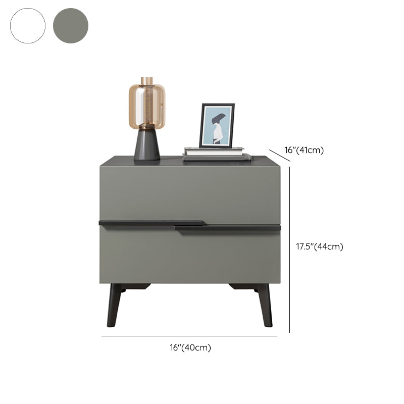 2つの引き出し付きのコンテンポラリーナイトテーブルフェイクウッドベッドサイドキャビネット
