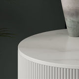 Armoire de chevet de lit de lit en pierre ouverte avec tiroir