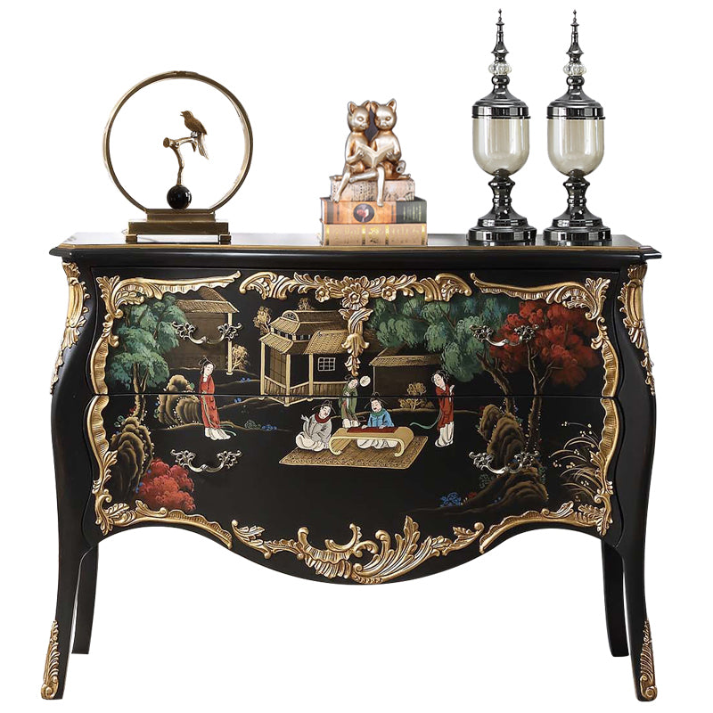 Chox de almacenamiento tradicional dormitorio de almacenamiento de madera sólida con cajones