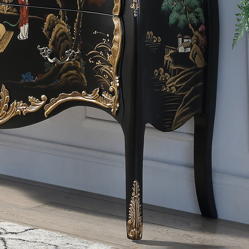 Chox de almacenamiento tradicional dormitorio de almacenamiento de madera sólida con cajones