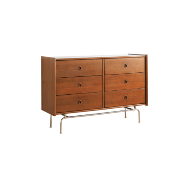 Cofre de almacenamiento de almacenamiento marrón tocador de cofre de almacenamiento de madera con cajones