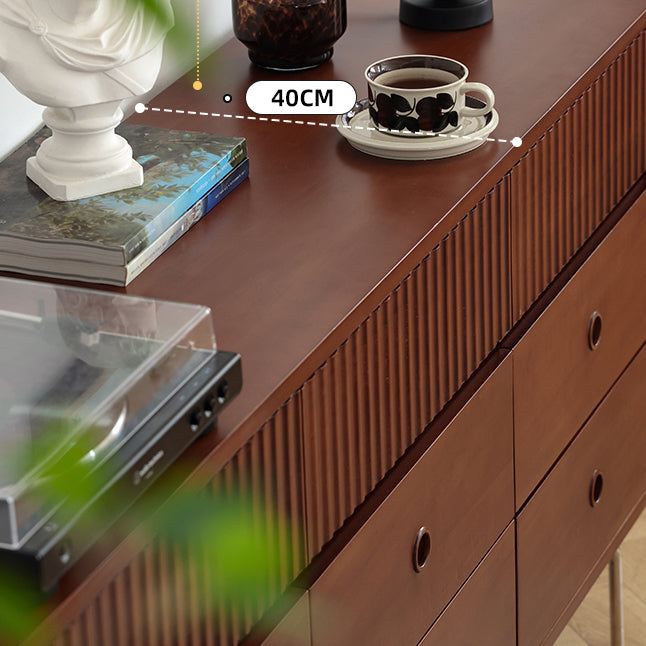 Cofre de almacenamiento de almacenamiento marrón tocador de cofre de almacenamiento de madera con cajones