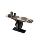 Rectangle Shape Contemporary Console Table Gold/Black Stone Sofa Table for Hall